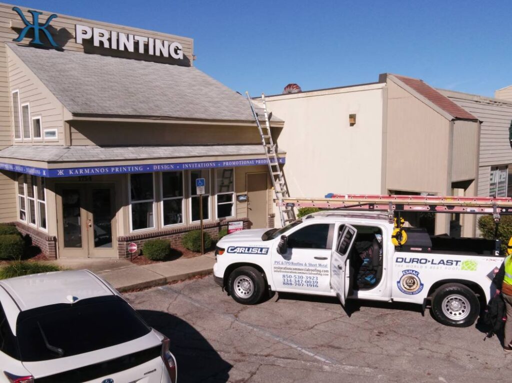 Ground View at Shopping & Office Complex 1760 Thomasville Road and one of Our Trucks