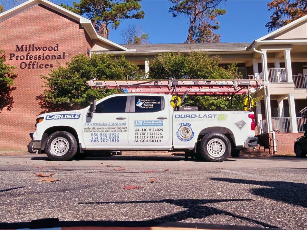 Ground View of One of Our Trucks at Millwood Professional Office Complex in Tallahassee FL