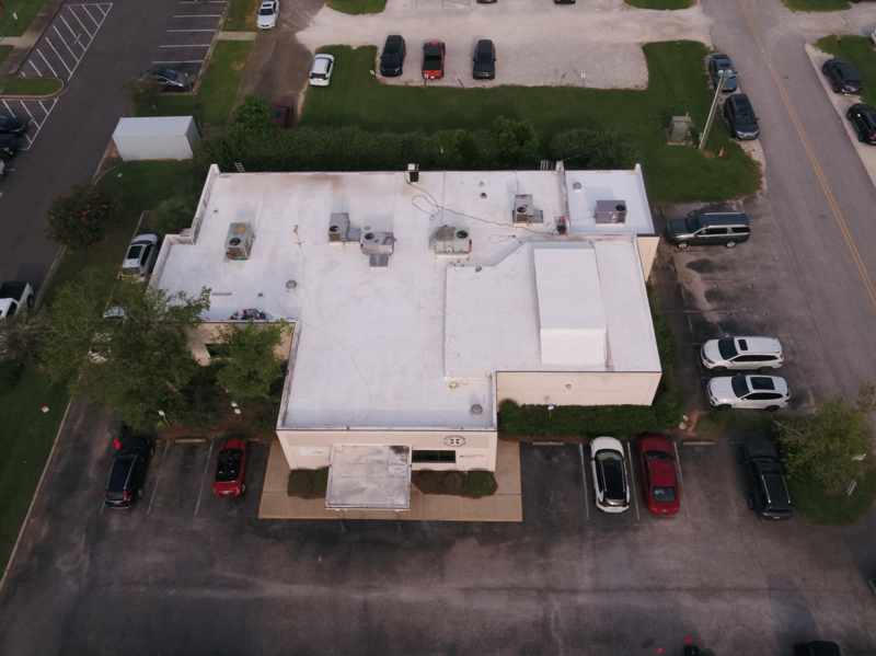 Aerial View after TPO Commercial Roof Repair at Southern Cancer Center, Foley AL