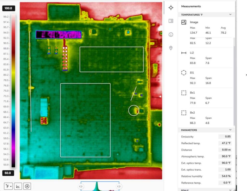 IR nadir drone roof inspection view of Publix in Auburn AL